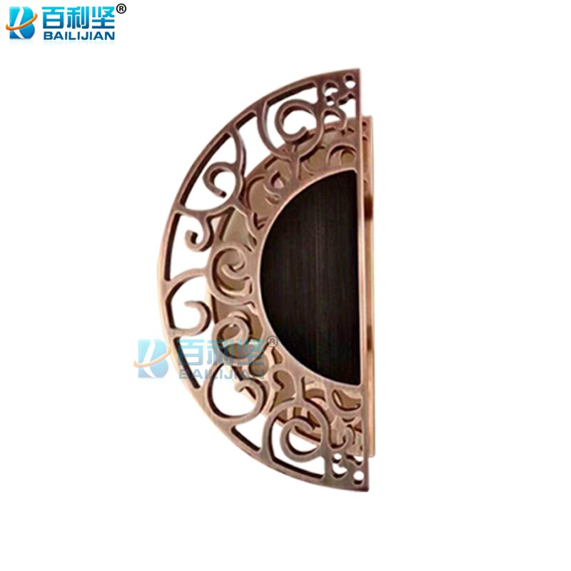 百利坚（BAILIJIAN） Glass Door Handle Artistic Handle For Gate Solid Wood European Style Archaic Handle Carving Handle